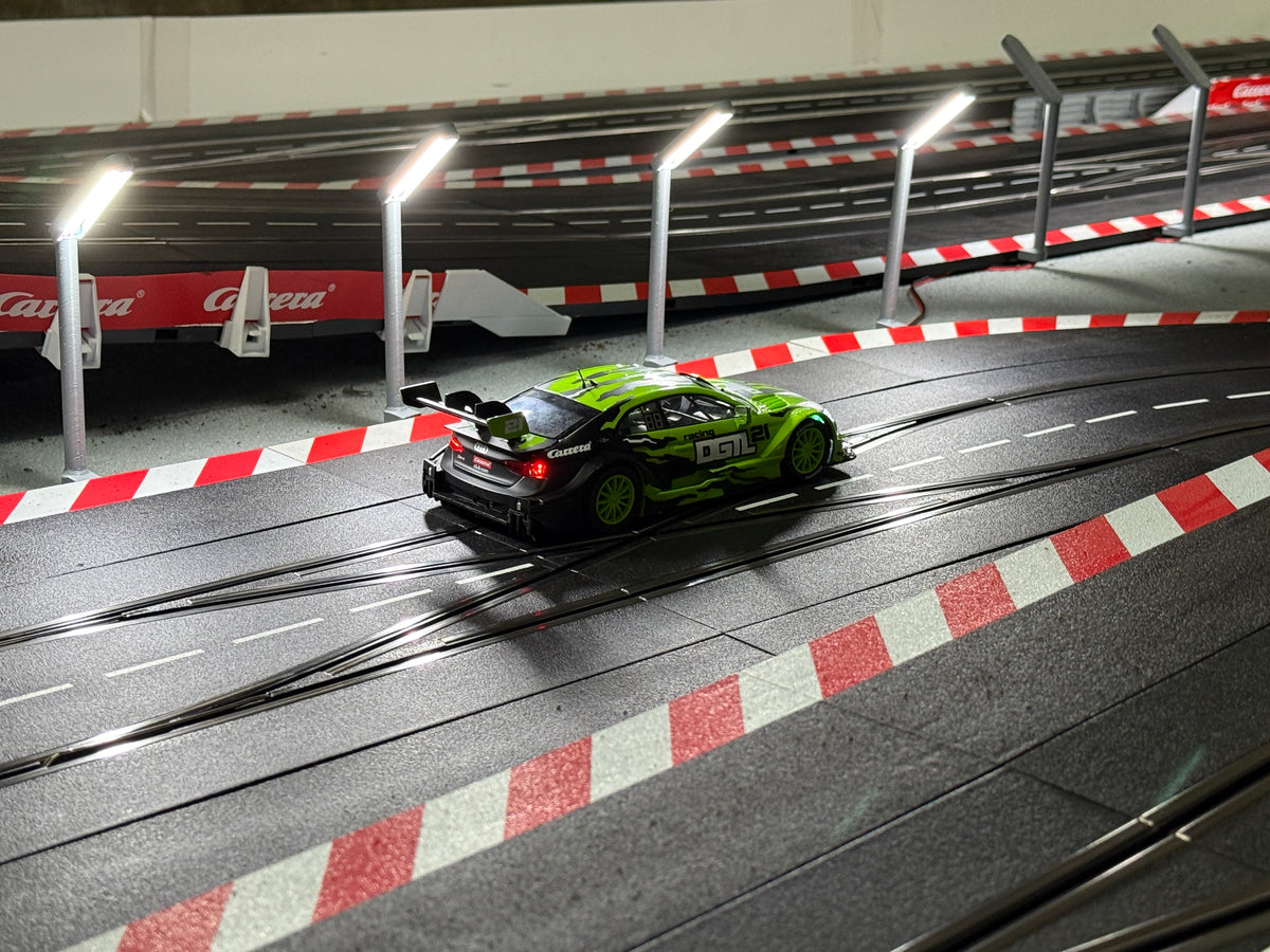Slotcar Carrera COB-LED Bahnbeleuchtung Flutlicht 10x für Rennbahn-Dekoration Bahndeko Modellbau Slot Car Diorama 124 132