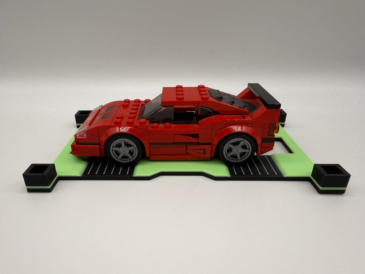 Auto Car Stand Ständer Display - Glow in the Dark - für Lego Speed Champions Stapelbar