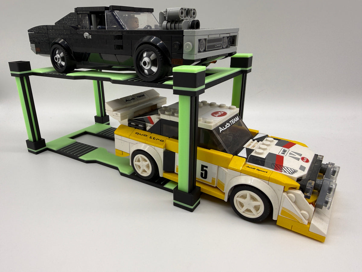 Auto Car Stand Ständer Display - Glow in the Dark - für Lego Speed Champions Stapelbar