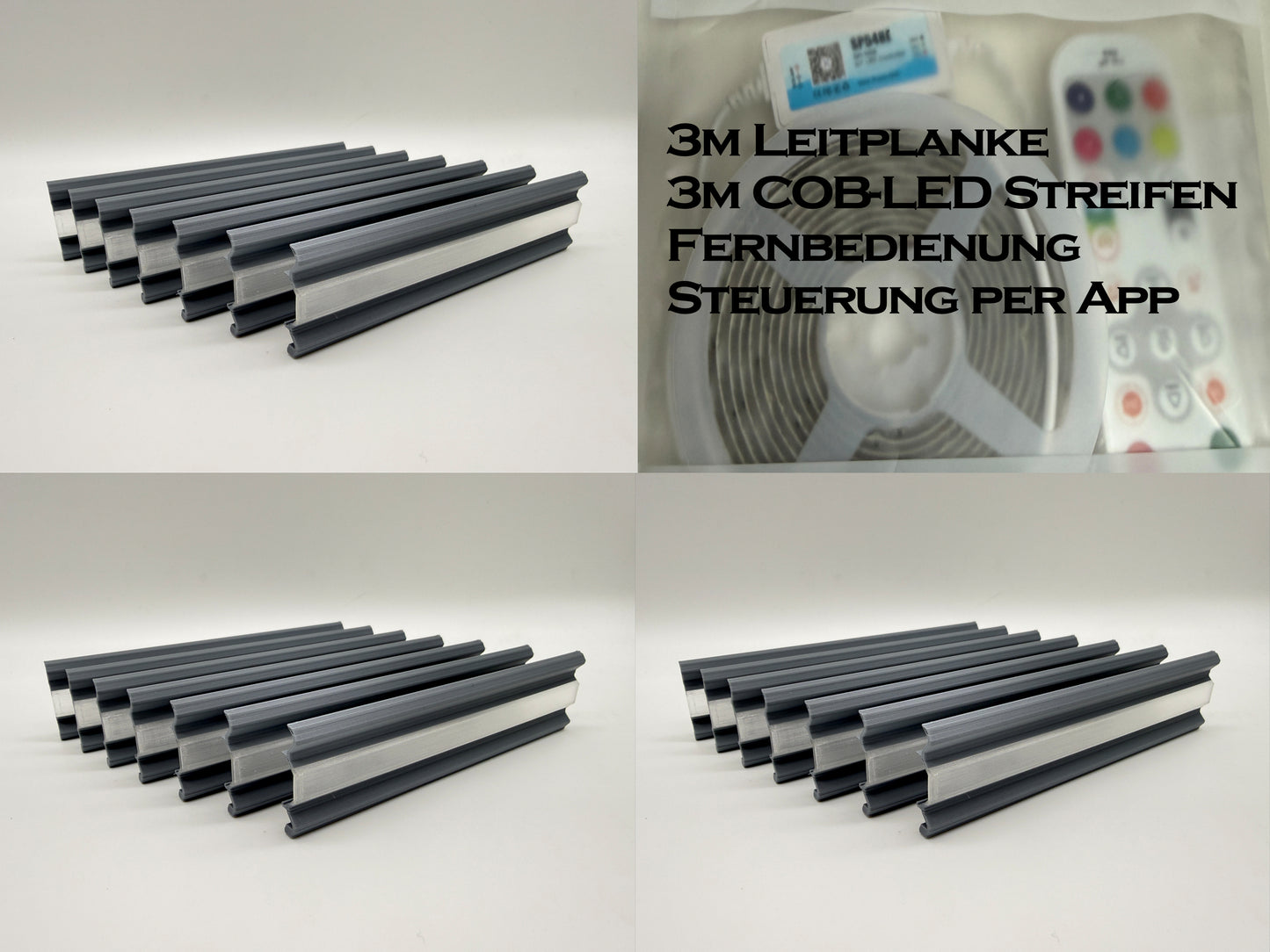 Slotcar Carrera Leitplanke Schutzplanke 1m Bande für LED Beleuchtung Rennbahn-Dekoration Bahndeko Modellbau Slot Car Diorama 124 132