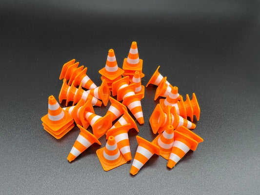 Pylon Leitkegel Traffic Cone für Diorama Modellbau Slotcar Carrera 50 Stück Maßstab 132 124