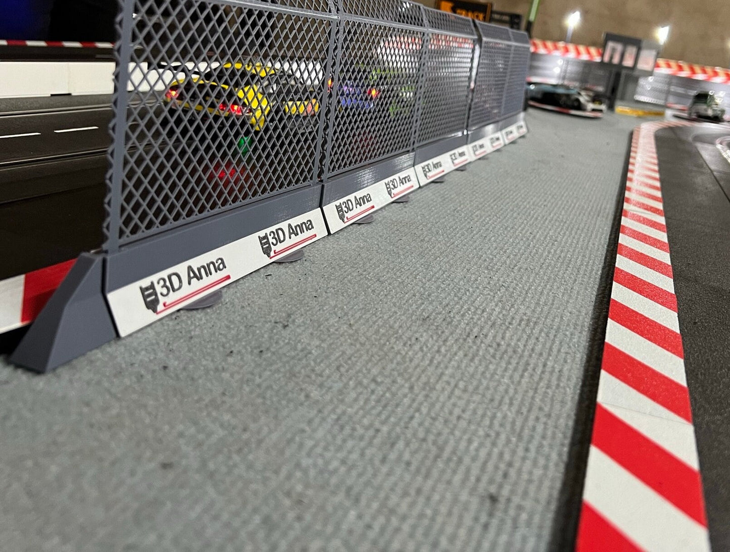 Slotcar Carrera Fangzaun Boxenmauer Rennbahn-Dekoration Bahndeko Modellbau Diorama Slot Car Zaun